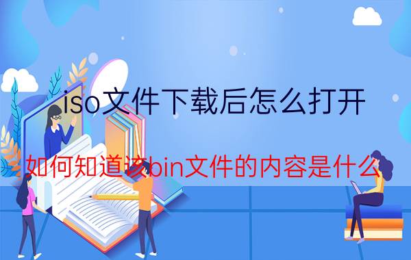 iso文件下载后怎么打开 如何知道该bin文件的内容是什么？